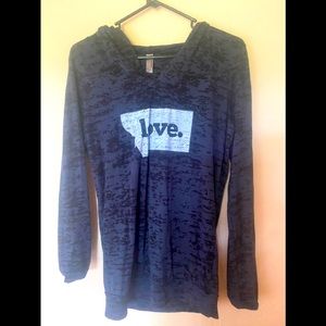 “Montana Love” burnout long-sleeve hoodie